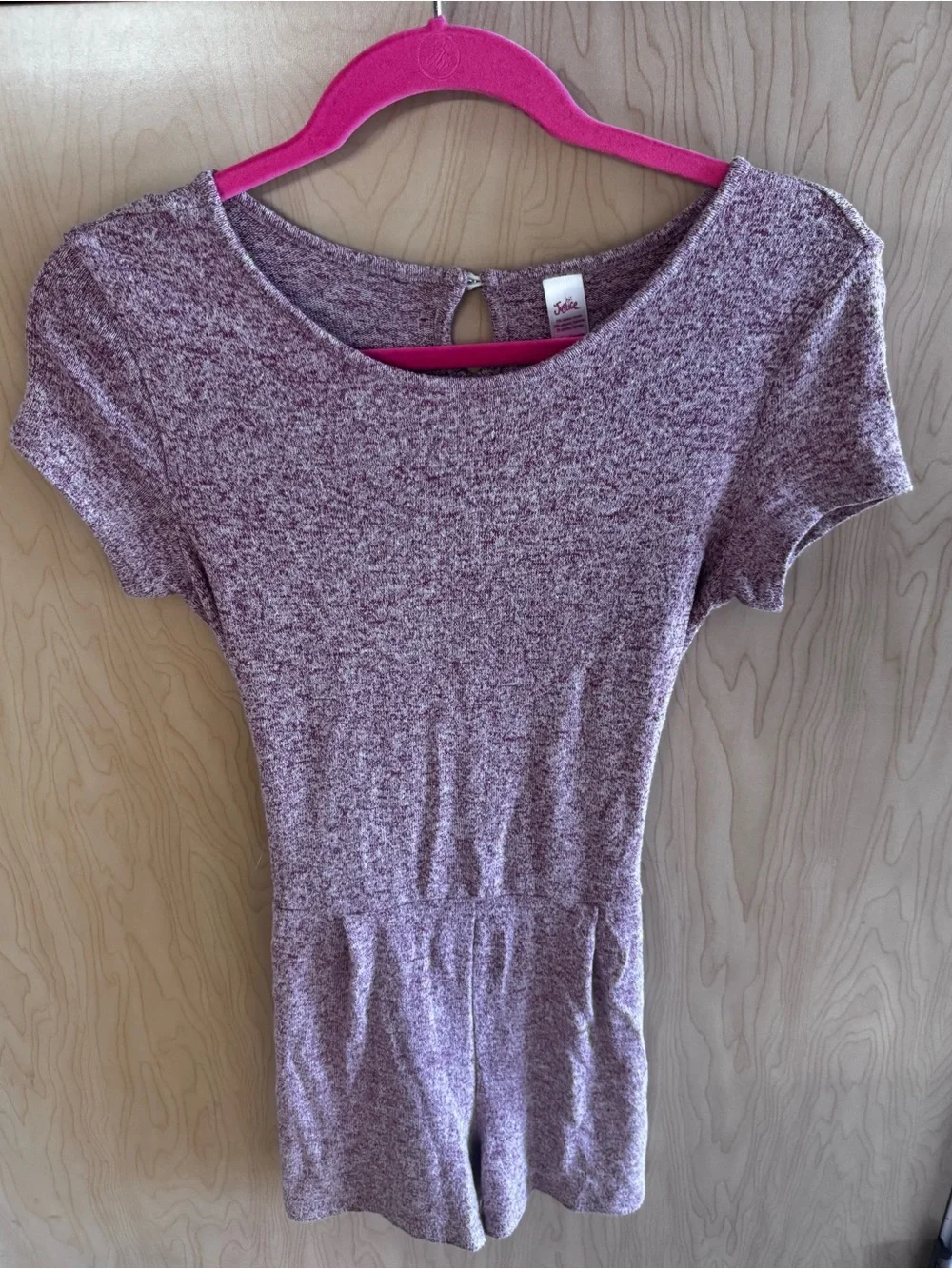 Girls' Purple Heather Romper - Casual Playsuit